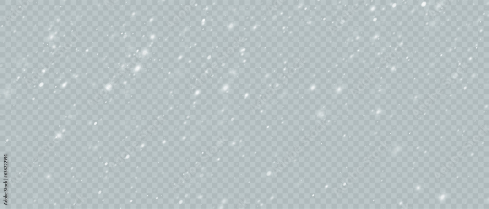 Falling Christmas snowflakes in transparent beauty, delicate and small, isolated on a clear background. Snowflake elements, snowy backdrop. Vector illustration of intense snowfall, snowflakes. Falling Christmas snowflakes in transparent beauty, delicate and small, isolated on a clear background. Snowflake elements, snowy backdrop. Vector illustration of intense snowfall, snowflakes.