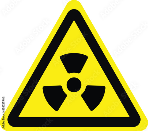 radiation warning sign vector , eps 10