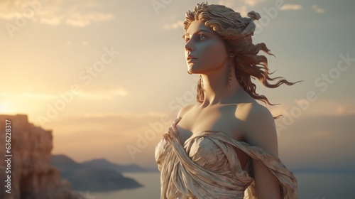 Aphrodite - The greek goddess of love.generative ai
 photo