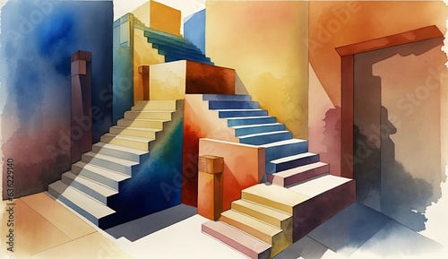 stairs, steps Generative AI