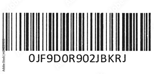 Bar code icon isolated on white, clipping path