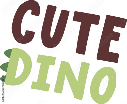 Cute Dino Lettering Sticker