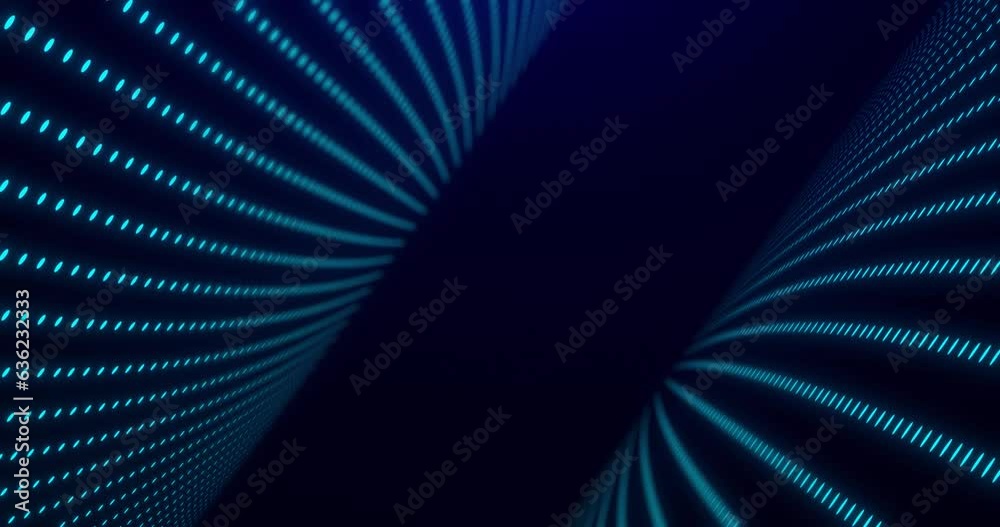 Digital background with dots, light animation of technological cyber surfaces from glowing particles, big data flow, futuristic abstract blue background. Digital background with dots, light animation of technological cyber surfaces from glowing particles, big data flow, futuristic abstract blue background.