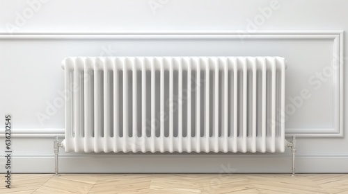 Heating radiator in an indoor space created with Generative AI technology