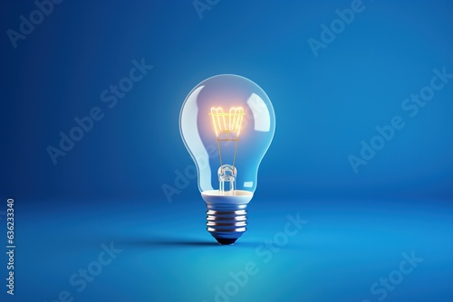 light bulb on blue background, energy concept