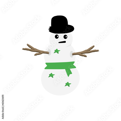 Snowman Character Vector