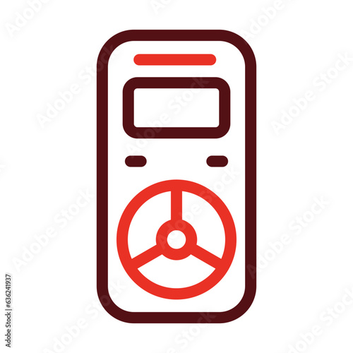 Dosimeter Thick Line Two Colors Icon Design