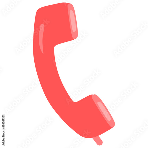 Pink Color Telephone Handle icon