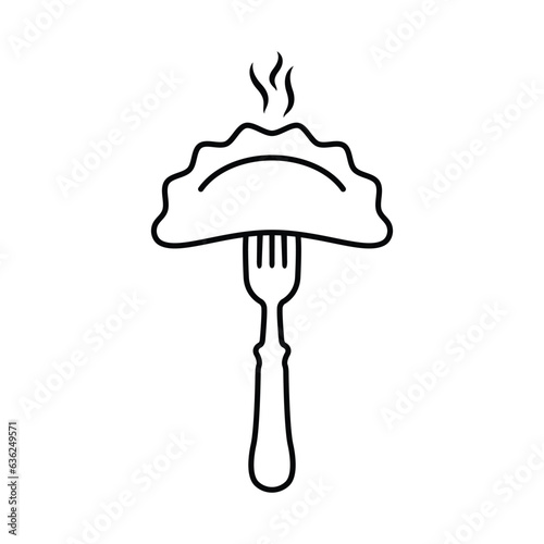 dumplings vector icon food icon restaurant sign