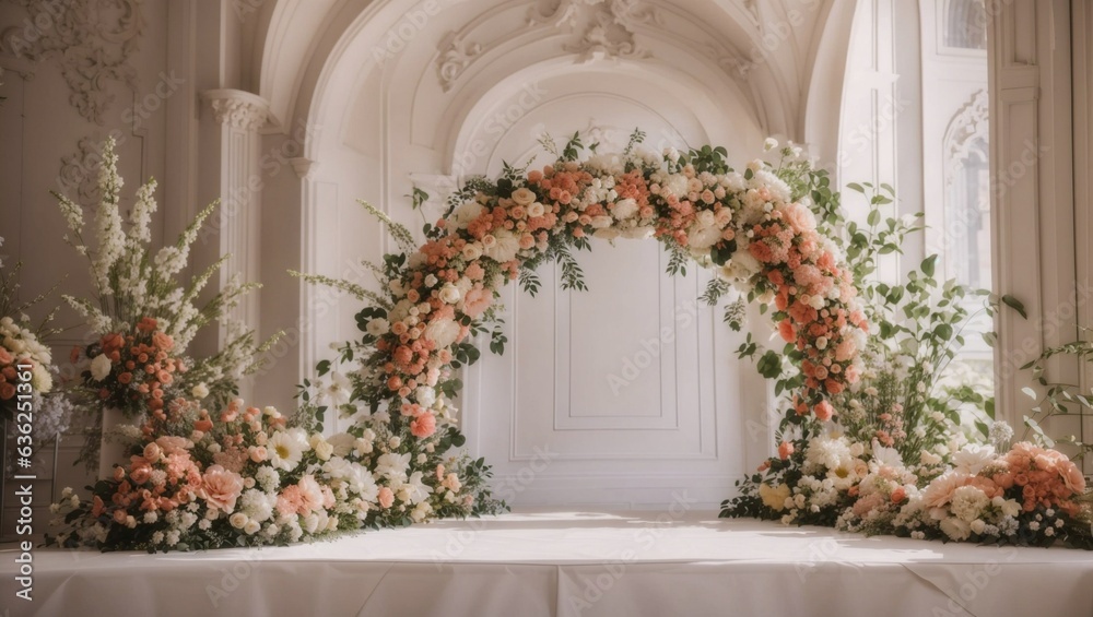 Wedding floral arc