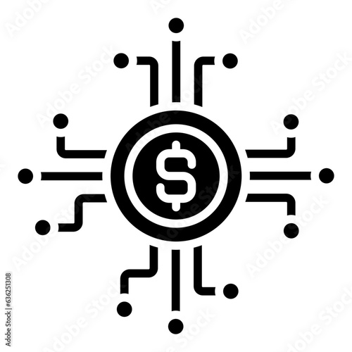 digital dollar currency icon