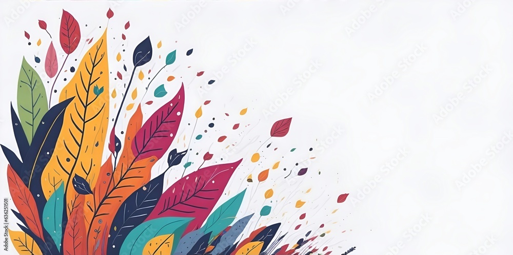 Obraz premium Abstract fall folliage concept background. AI generated illustration