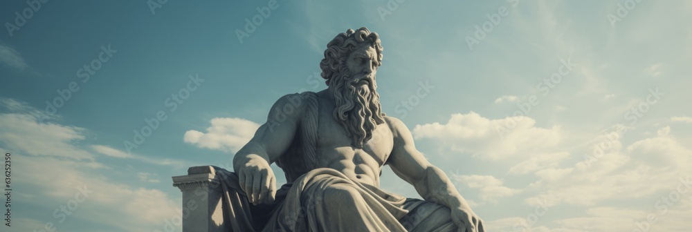 Zeus - The greek god of thunder.generative ai
 - obrazy, fototapety, plakaty 
