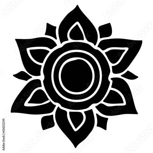 Thai style floral icon
