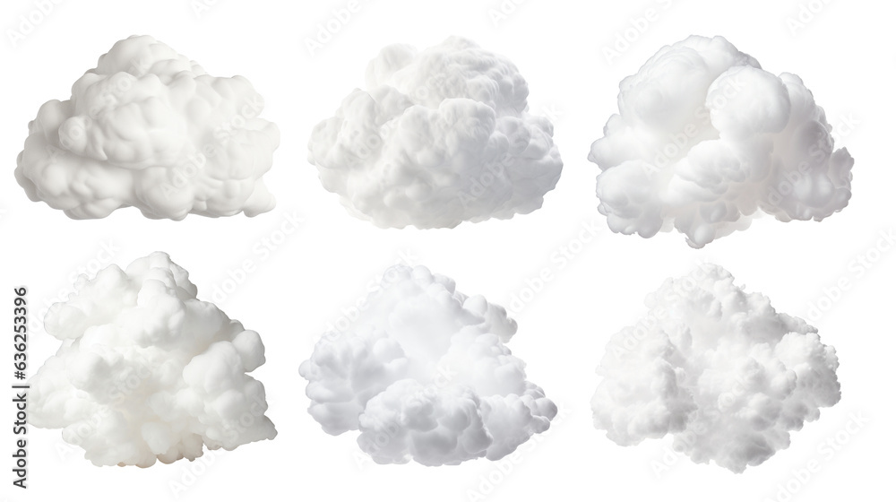Set of sky cloud isolated on white background Set of sky cloud isolated on white background