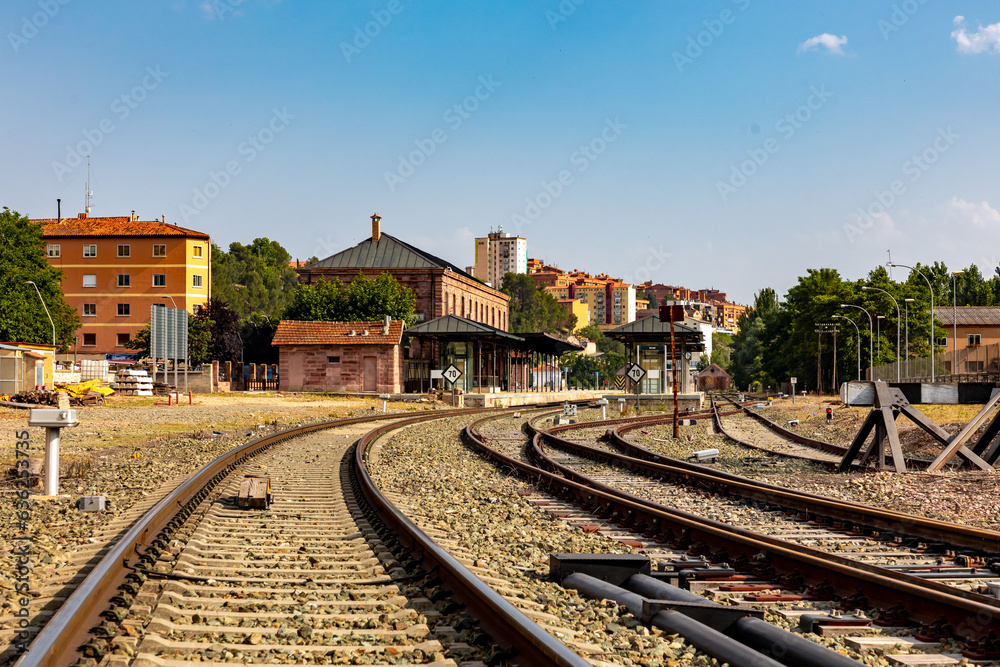 railway in the city  teruel spain