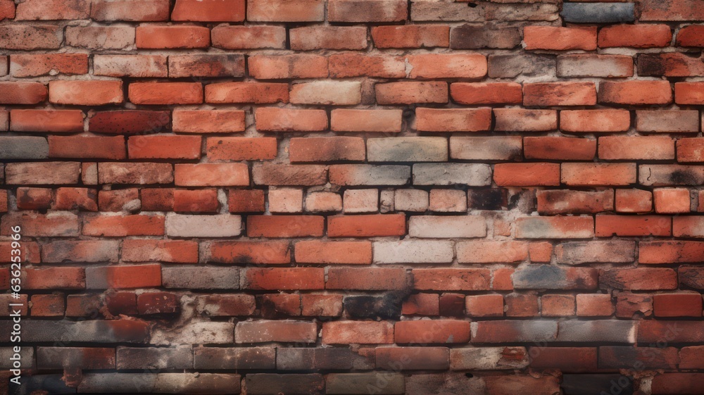 Obraz premium Brick wall background created with Generative AI