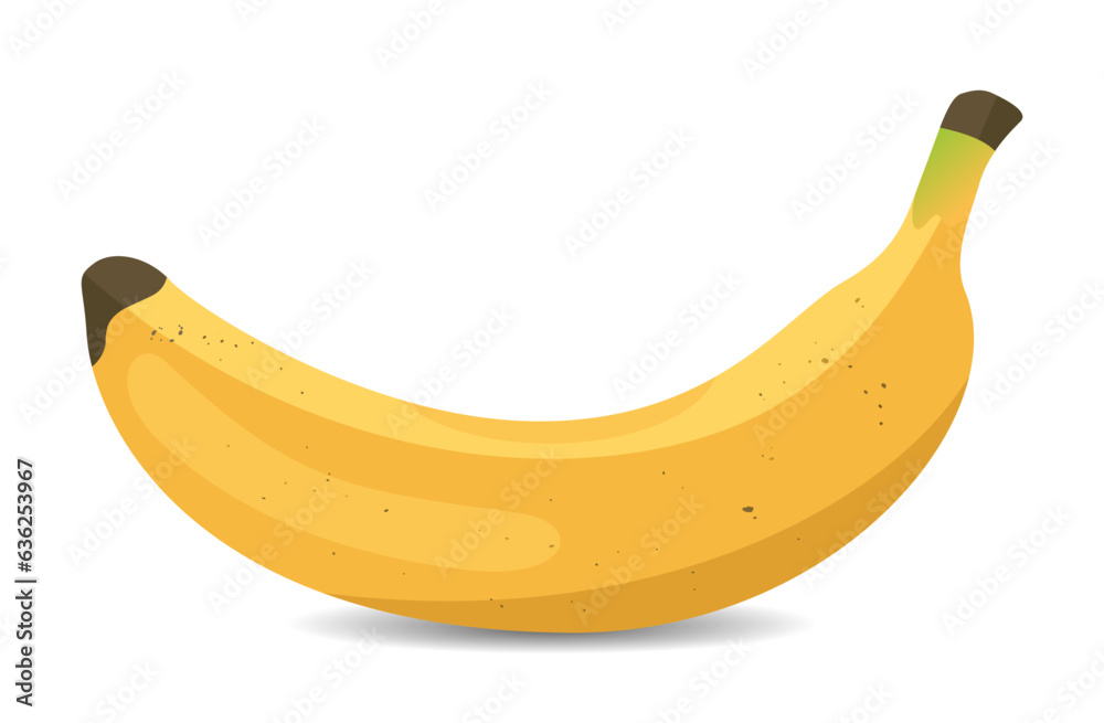 Single banana vector design against white background