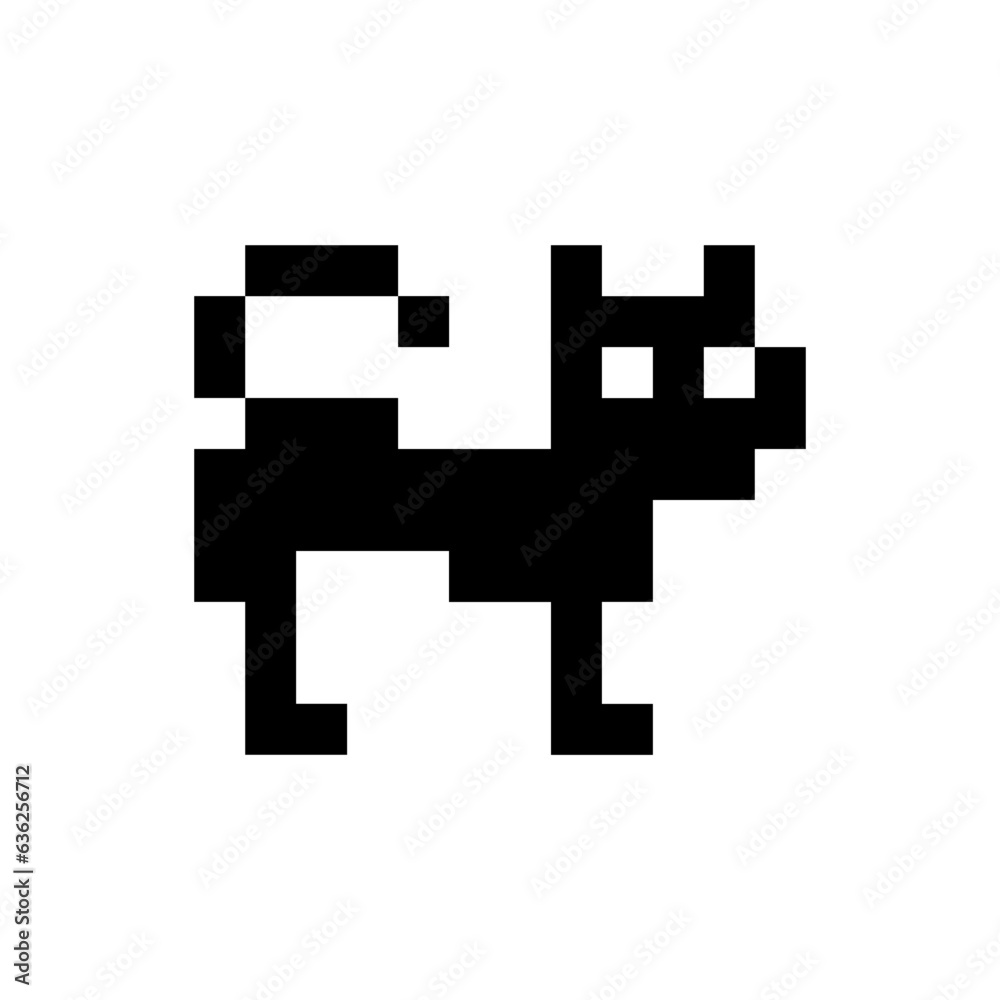 Pixelated cat icon Pixelated cat icon