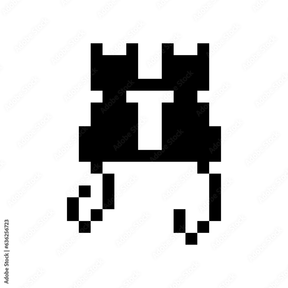 Pixelated cat icon Pixelated cat icon
