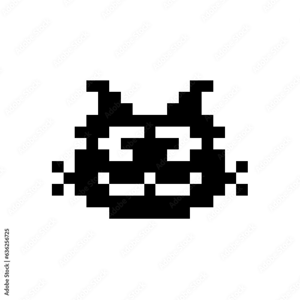 Pixelated cat icon Pixelated cat icon