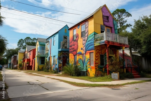 Charismatic artsy town near Orlando, FL. Generative AI