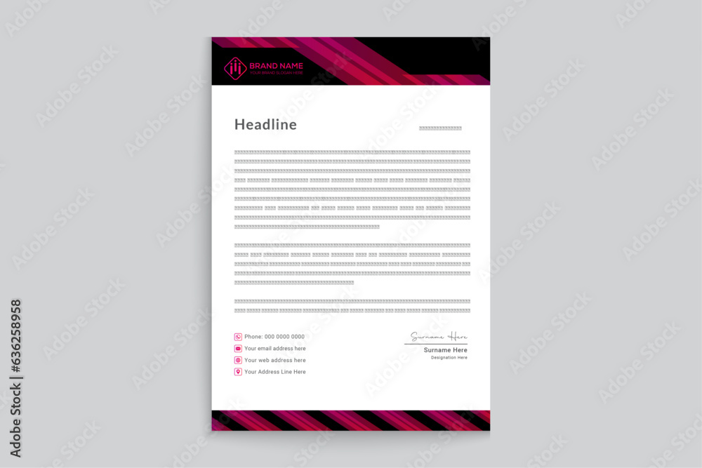 Professional letterhead mockup Professional letterhead mockup