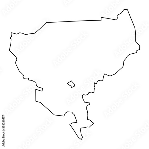 Tillaberi region map, administrative division of the country of Niger. Vector illustration. photo