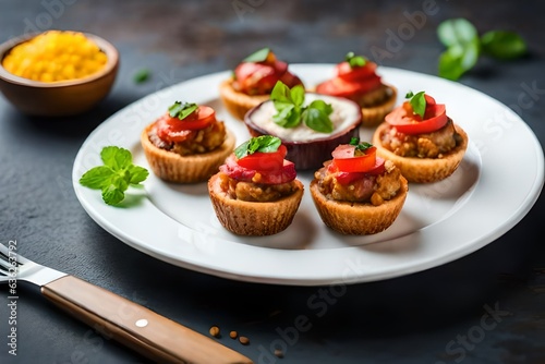 cupcakes with strawberry and cream Generated AI