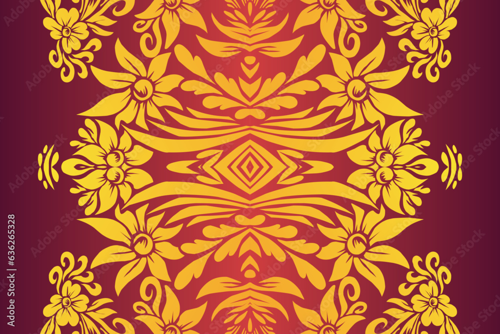 Beautiful classic design colourful background with flower leaf line art pattern of indonesian culture traditional batik
Beautiful classic design colourful background with flower leaf line art pattern of indonesian culture traditional batik