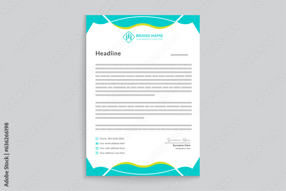Creative and professional letterhead template Creative and professional letterhead template