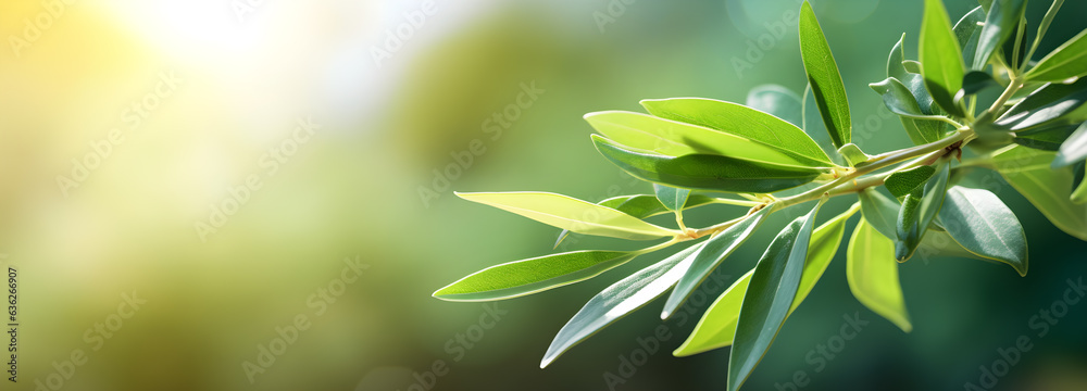 Fototapeta premium Green Leaves Nature Photography Generative ai