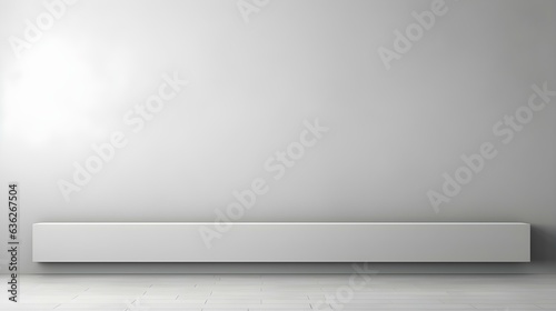 White Wall with beautiful Lighting. Elegant minimalist background for product presentation.
