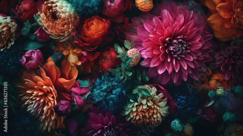 Floral and colorful design wallpaper. © Matthew