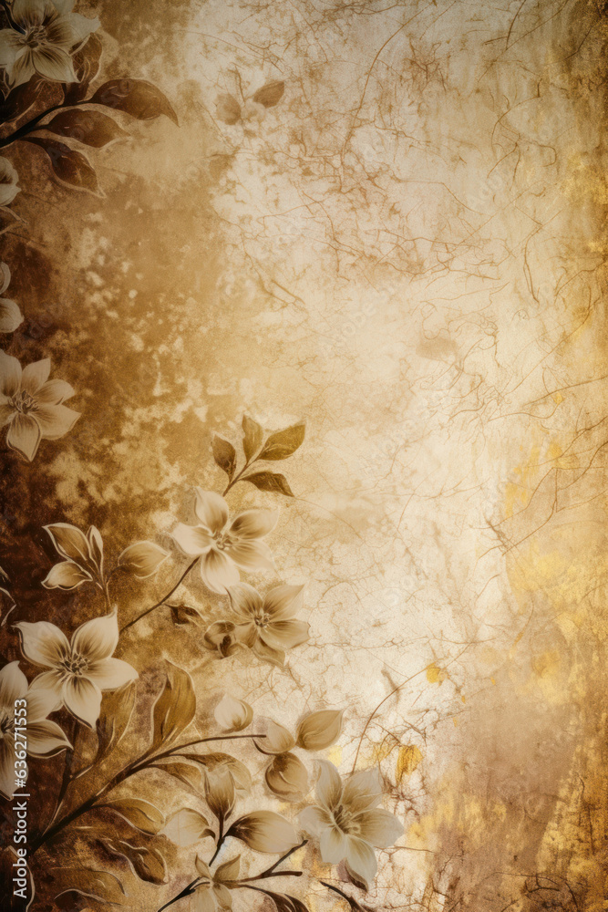 Luxury background with floral pattern texture. Generative AI.