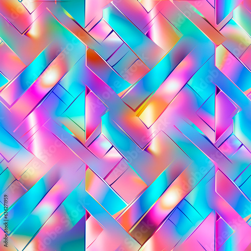 pattern background different bright colors and geometric shapes created with Generative Ai © Andrii Yablonskyi