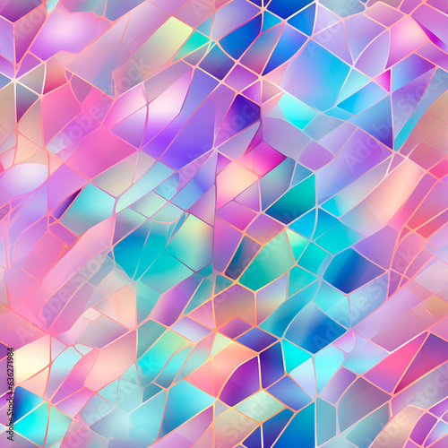 pattern background different bright colors and geometric shapes created with Generative Ai