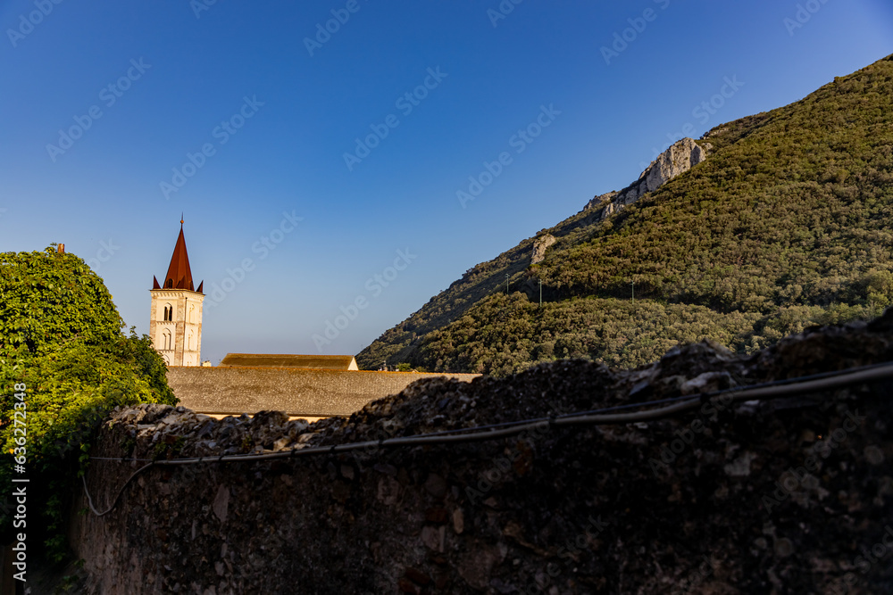 church in the mountains finale ligure italy