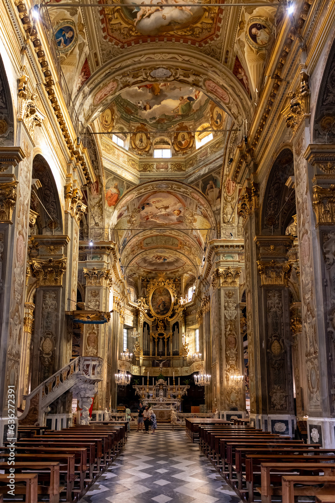 interior of church finale ligure italy