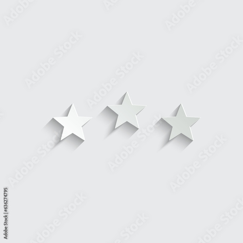 Fototapeta Naklejka Na Ścianę i Meble -  three stars rating. rate stars - best, top