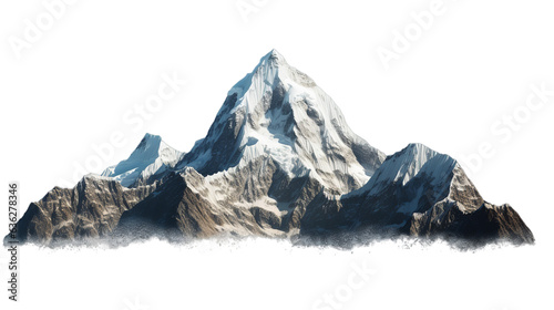 Mountain isolated on transparent, Generative ai © The Deep Designer