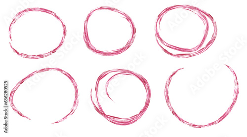 Hand drawn circles texture frames set. doodle circles. Vector illustration.