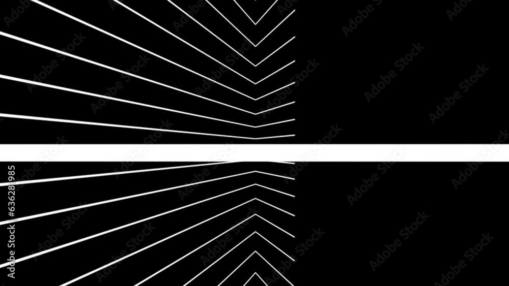 White pyramidal motion laser lines effect on black motion background VJ Loop