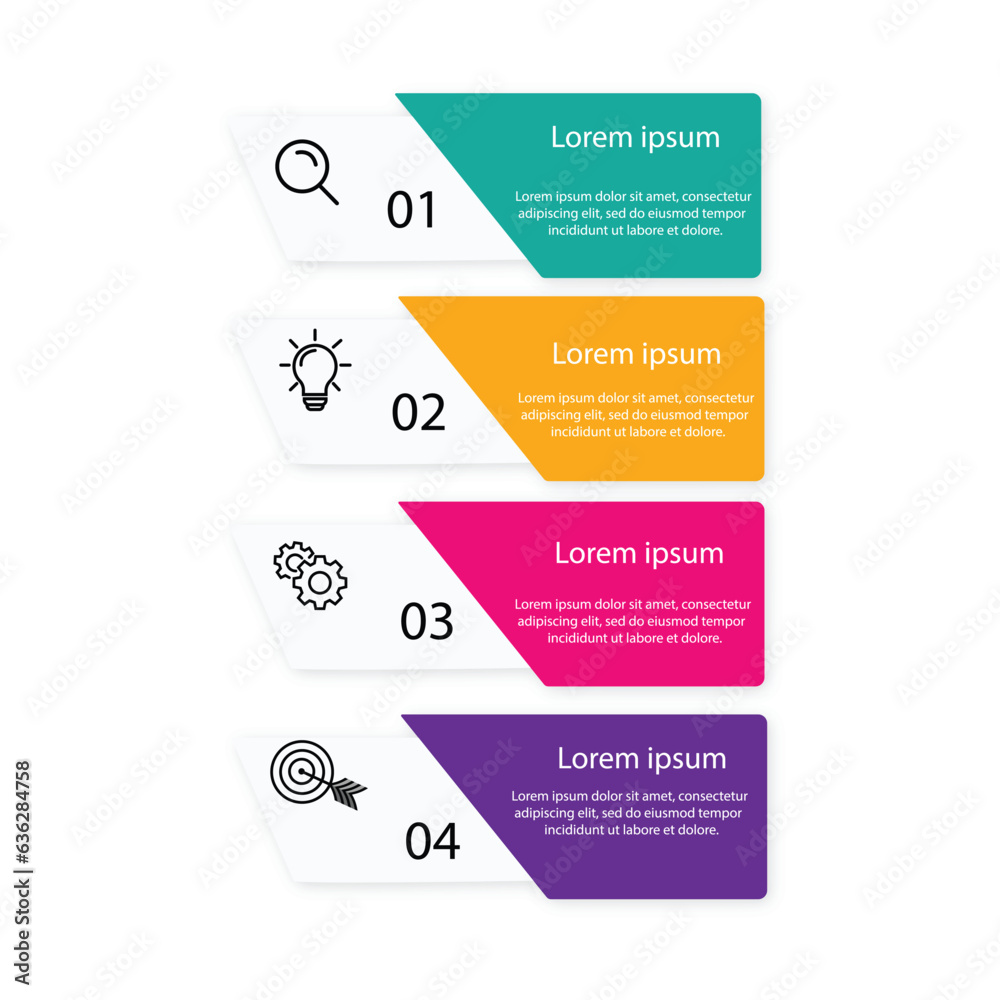 Minimal infographic template design with numbers 4 options or steps. Minimal infographic template design with numbers 4 options or steps.