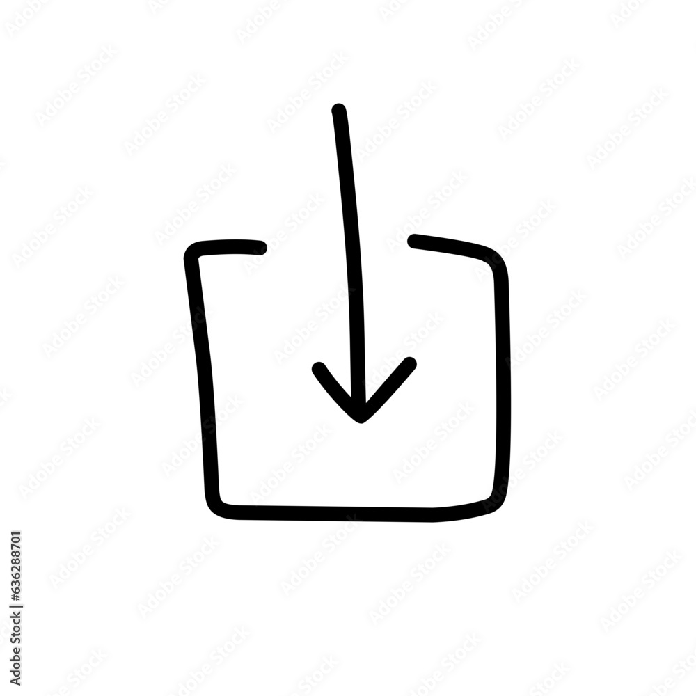 hand drawn arrow sign