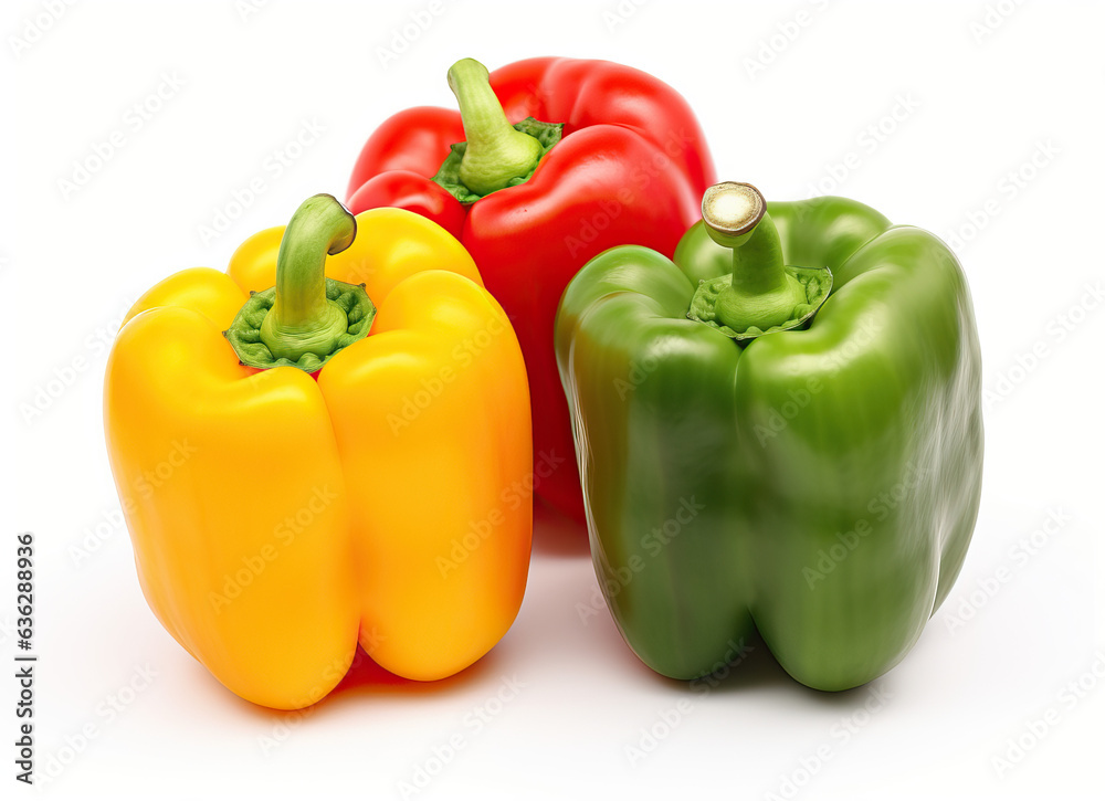 Mix pepper isolated on white background, ai Mix pepper isolated on white background, ai