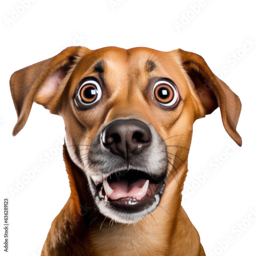 Surprised dog with Huge Eyes