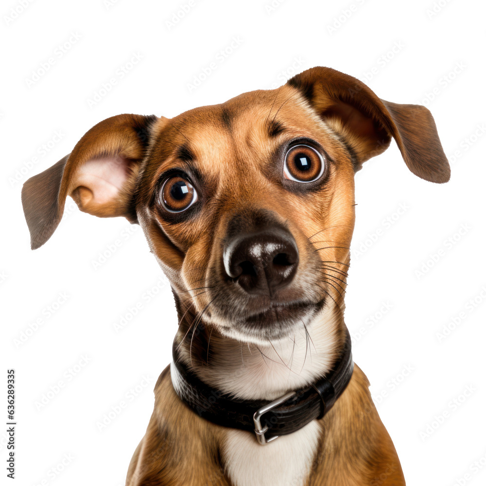 Surprised dog with Huge Eyes Surprised dog with Huge Eyes