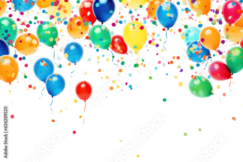 Bright colors balloons isolated.