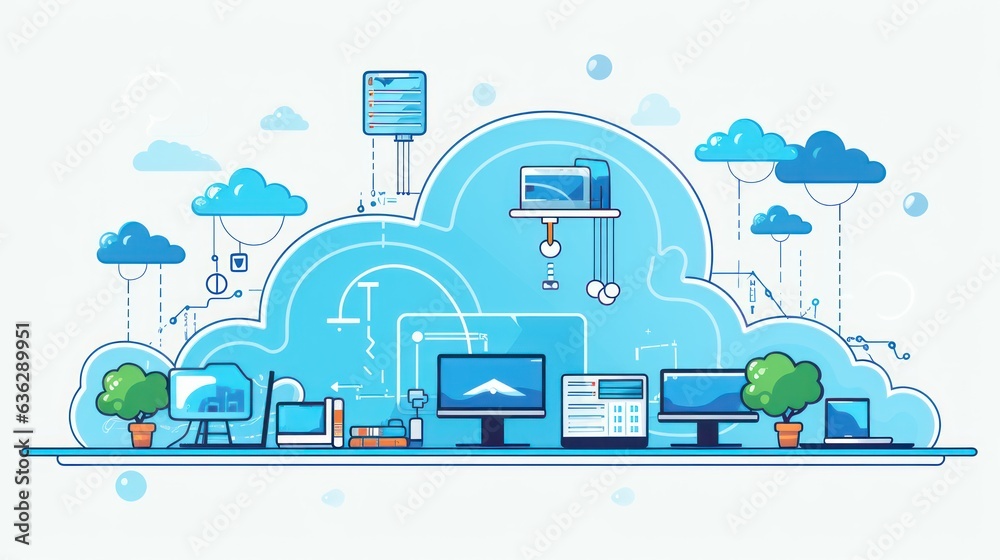 Modern IT Technology illustration Modern IT Technology illustration